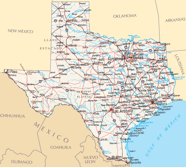 Map Of Texas With Cities