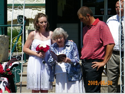 Sydney's grandmother reading 1 Cor 13