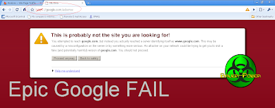 Google Chrome Epic Fail