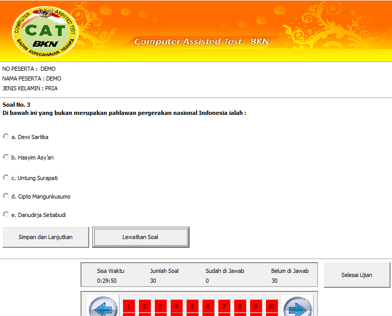 Download Aplikasi Simulasi CAT CPNS Yang mau ikutan TES 