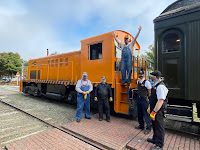 The train crew was excited to welcome the first passengers of 2020 on board.