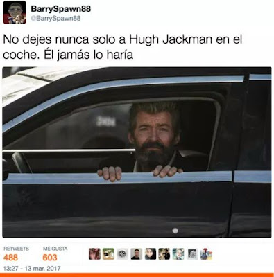 No dejes nunca solo a Hugh Jackman en el coche, él jamás lo haría,