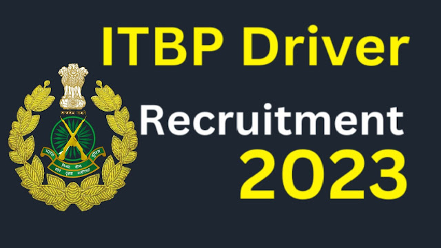 ITBP Constable Driver Online Form 2023