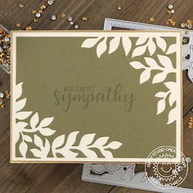 Sunny Studio Stamps: Botanical Backdrop Everyday Greetings Sympathy And Wedding Cards by Juliana Michaels