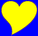 heart yellow and blue