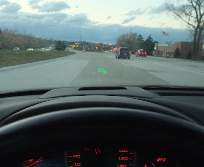 HUD, from inside car, view, pontiac, grand prix