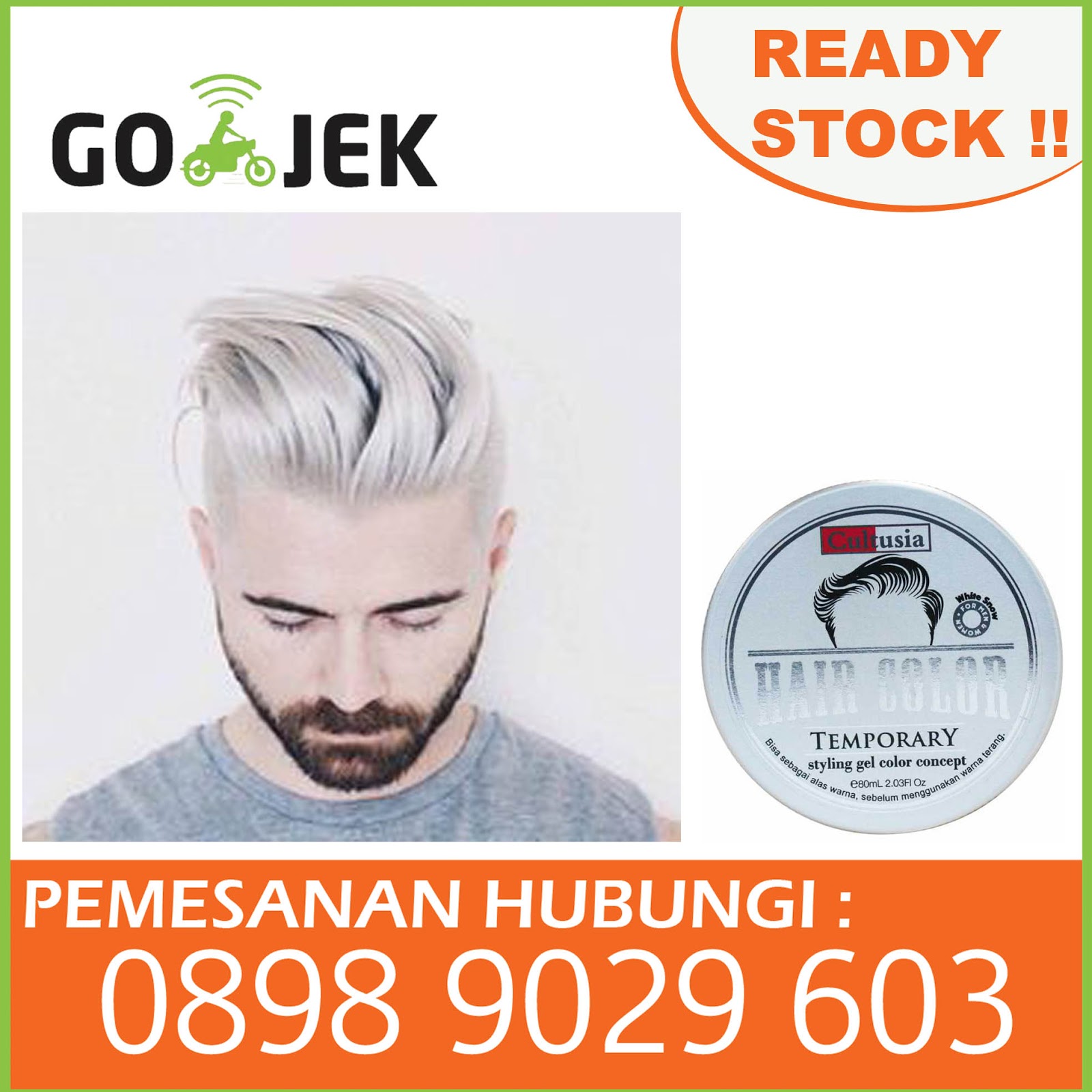 TOKO JUAL HAIR COLOR PEWARNA  RAMBUT  PUTIH  TEMPORARY 