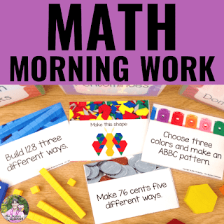 Image of Math Morning Work task cards