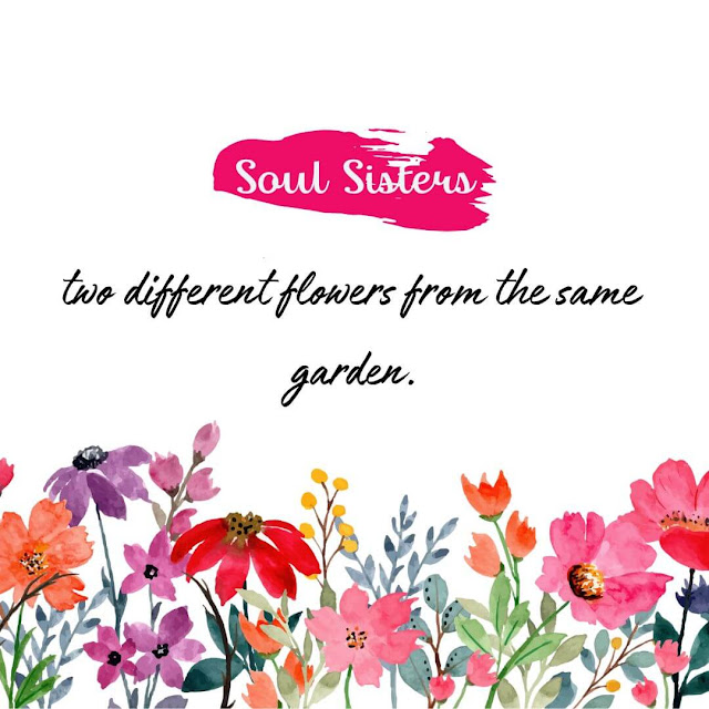 Soul sisters: two different flowers from the same garden.