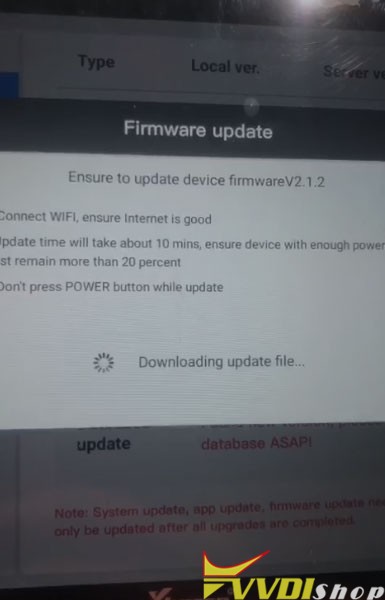 VVDI Key Tool Plus Failed to Update Firmware 1