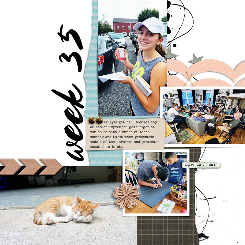 Digital Scrapbook Page: Week 35 {left}