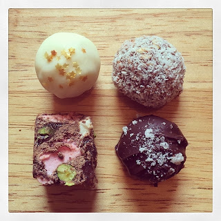 portrait of christmas goodies as a two by two grid, 2013