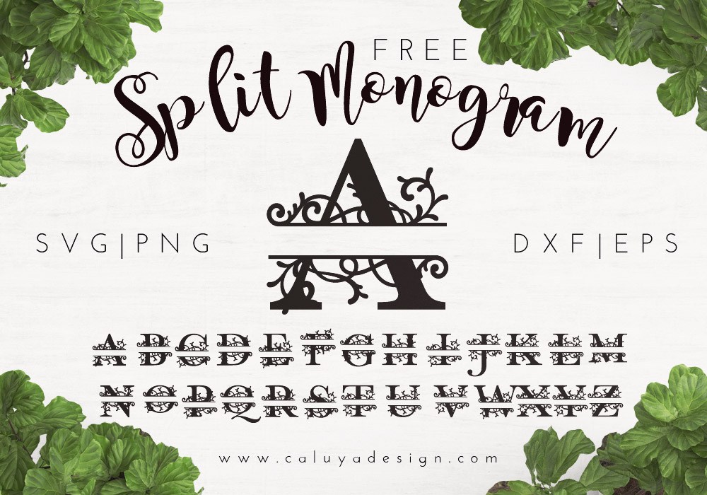 Download Free Monograms & Split Monograms for Cricut Design Space