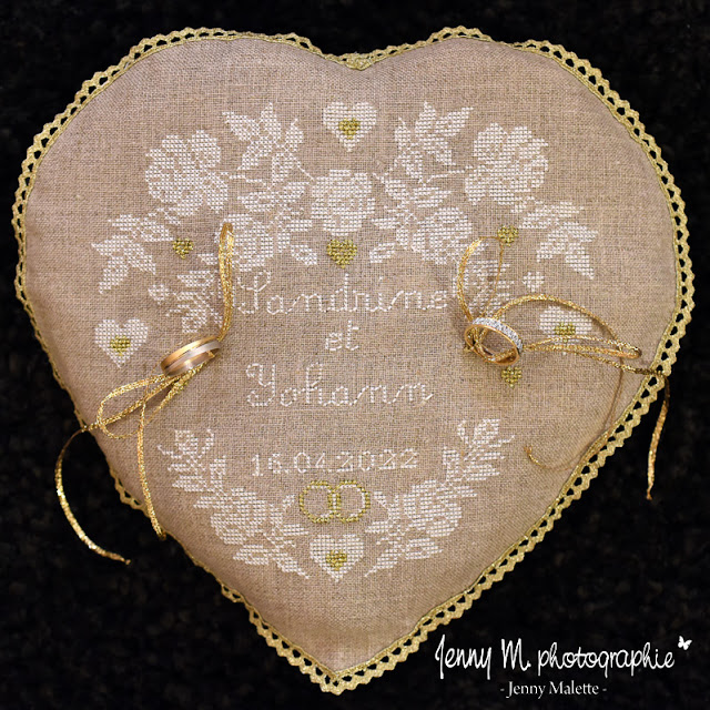 photo porte alliances mariage déco au crochet