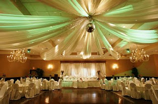 Wedding Decor, lounges decorated in Green