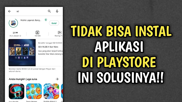 Bagaimana cara mengatasi tidak bisa instal aplikasi di playstore?