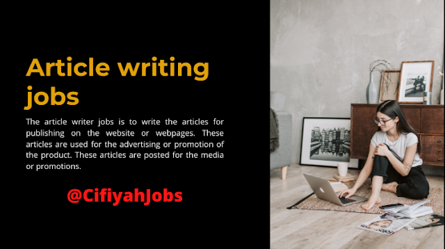 Best article writing job for content writers