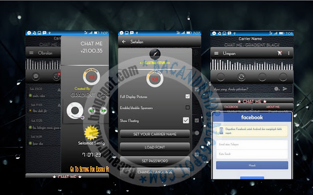 download BBM Mod Chat Me Tema Gradient Black Versi