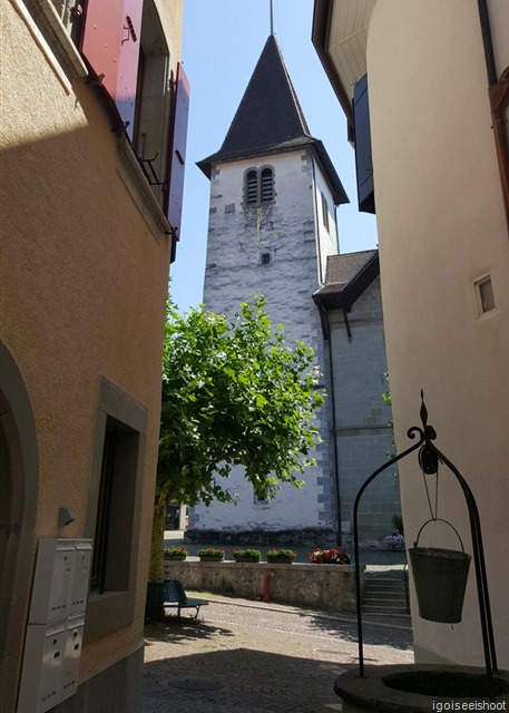 The cobblestone streets and well preserved medieval buildings dating from the 15th to 18th centuries of Lutry The cobblestone streets and well preserved medieval buildings dating from the 15th to 18th centuries of Lutry