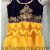 Yellow and Velvet Stylish Kids Frock