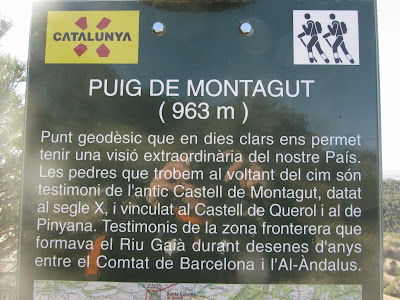 MONTAGUT - ERMITA DE SANT JAUME DE MONTAGUT, informació del Cim del Montagut - Querol - Alt Camp