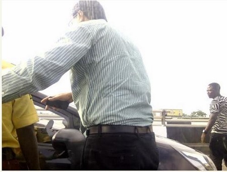 LASTMA Impounds Car of Erring Indian Man on Third Mainland Bridge, Lagos (Photos)