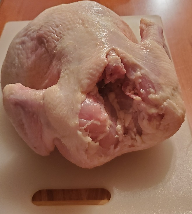 this is a raw roaster chicken cleaned