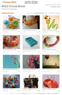 etsy circle treasury