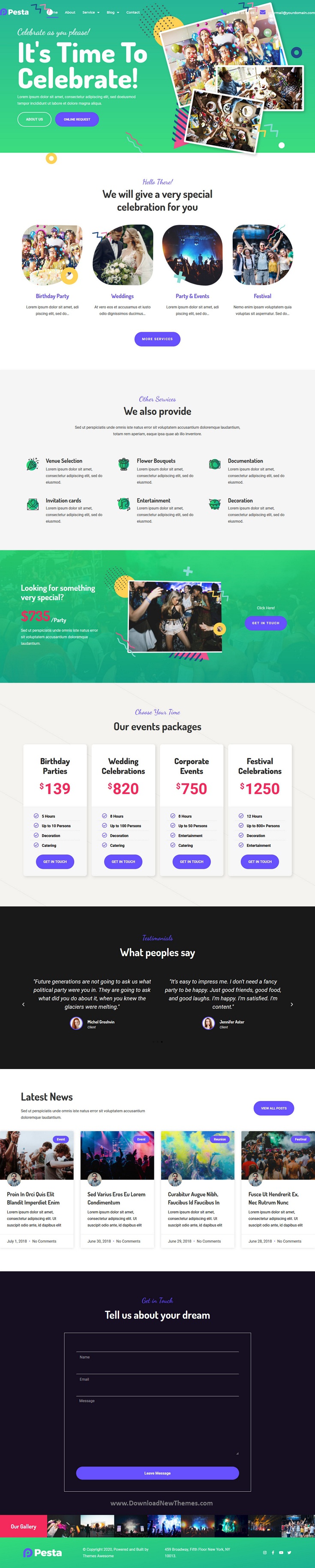 Event Planner & Organizer Elementor Template Kit