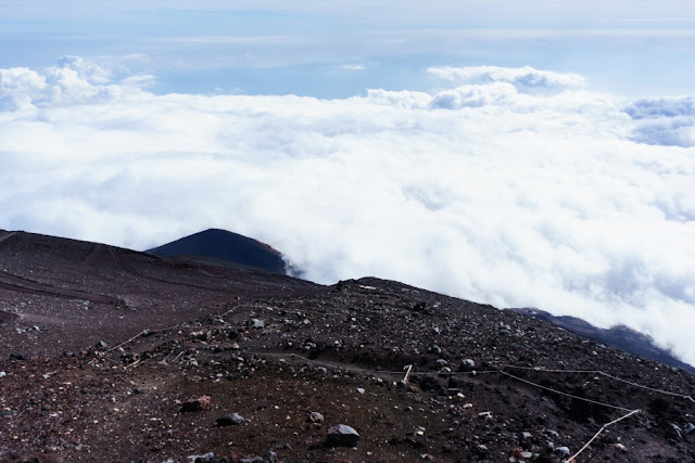 登山道からの景色～富士宮口9.5合目付近