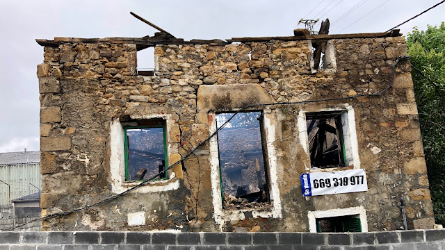 El caserío de Beurko tras el incendio