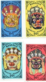 маски буддийские монголия марки