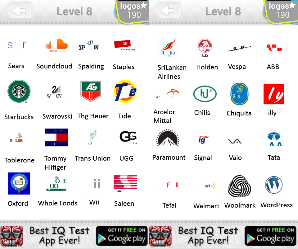 Logo Quiz Answers Level 8