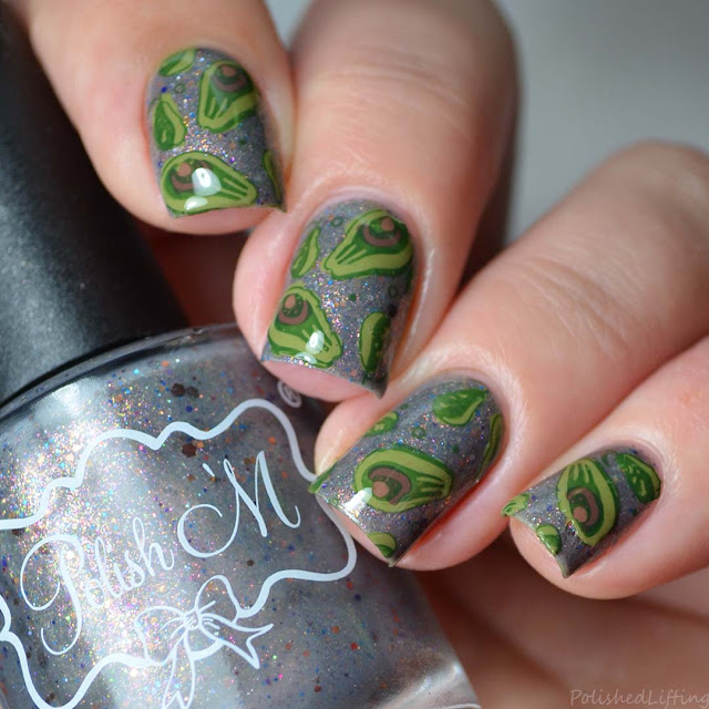 avocado nail art