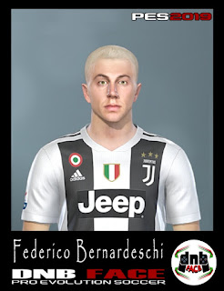  New faces updates for Pro Evolution Soccer  Update [Update] Update, PES 2019 Faces Federico Bernardeschi by DNB