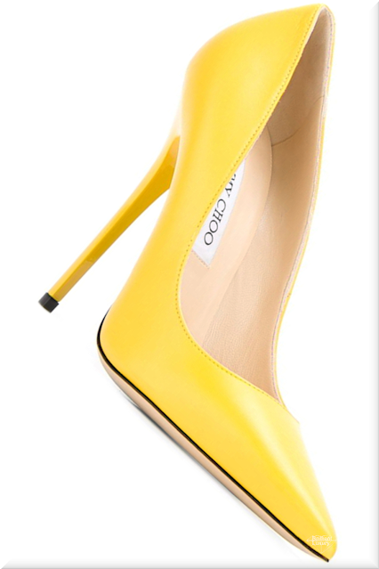 ♦Jimmy Choo yellow Anouk high heel pumps #jimmychoo #shoes #yellow #pantone #brilliantluxury