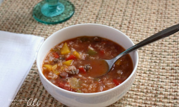 slow cooker stuffed pepper soup  home crafts by ali