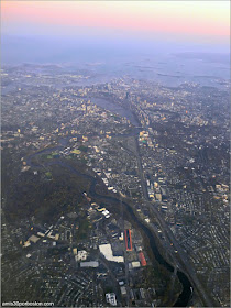 Vista Aérea de Boston al Amanecer