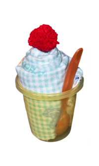 burp cloth sundae