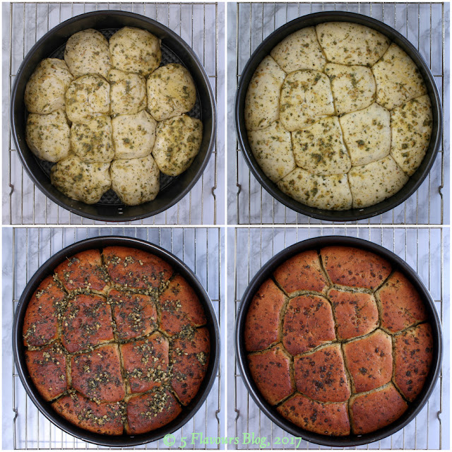 Garlic-Butter & Herb Bread Dough to Bread Collage