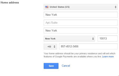 Cara membuat google wallet - ubah negara ke US