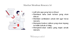 Manfaat merencanakan isi blogmu