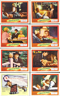 THE NIGHT OF THE HUNTER. Estados Unidos. Title Lobby Card y 7 Lobby Cards: 36 x 28 cms. LA NOCHE DEL CAZADOR. The Night of the Hunter. 1955. Estados Unidos. Dirección: Charles Laughton. Reparto: Robert Mitchum, Billy Chapin, Sally Ann Bruce, Shelley Winters, Lillian Gish, Peter Graves, Evelyn Varden, James Gleason, Don Beddoe, Gloria Castillo.