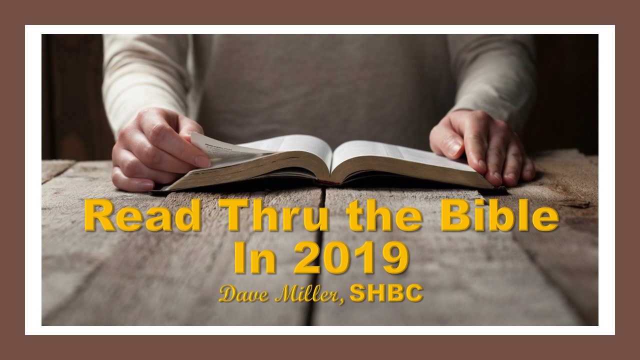 Shbc Bible Reading Challenge April 19