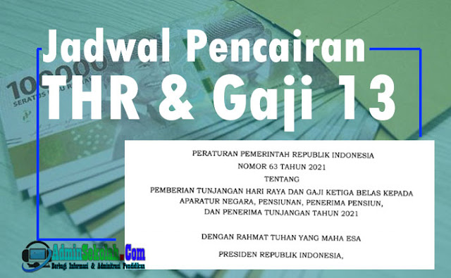 Jadwal Pencairan THR dan Gaji 13 Untuk PNS, TNI, Polri