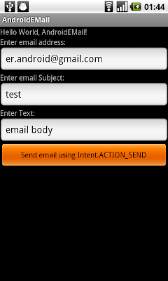 Send email using Intent.ACTION_SEND