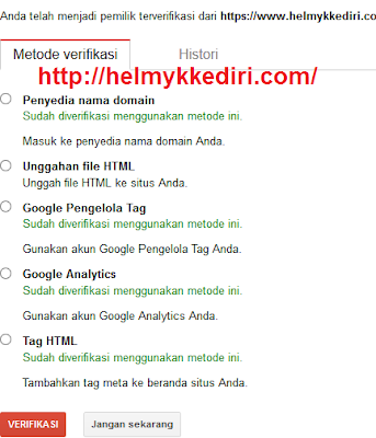 Cara verifikasi situs blog kegoogle webmaster