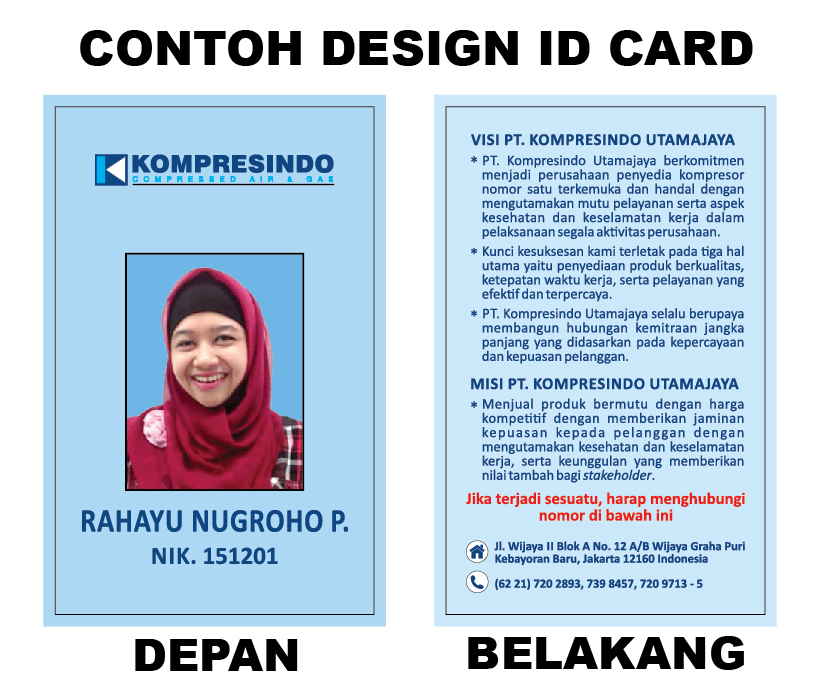 Berkah Prima Mandiri: Contoh Id card