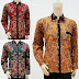 Batik modern pria lengan panjang motif sisik