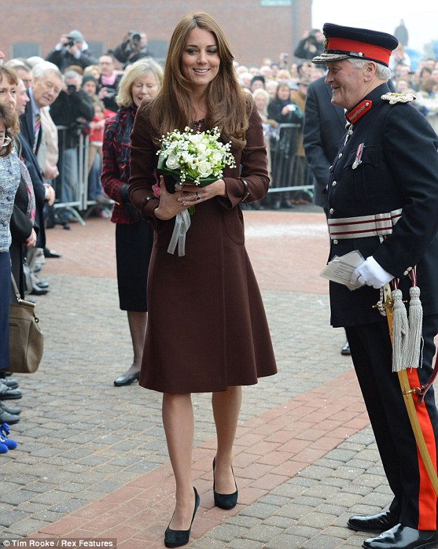 Kate Middleton, Duchess of Cambridge, Rewears Hobbs Coat in Grimsby